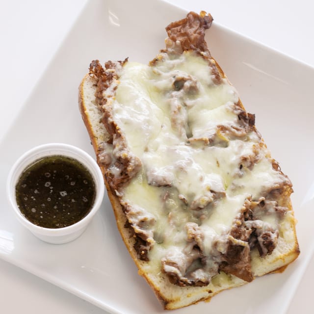 Roast Beef & Cheese Sandwich.