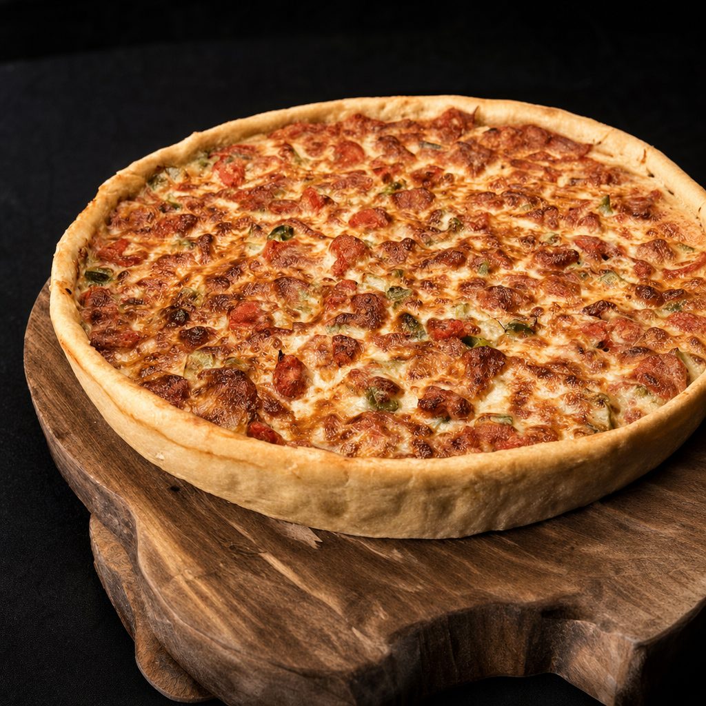 5 Topping Pizza Deep Pan Siciliana.