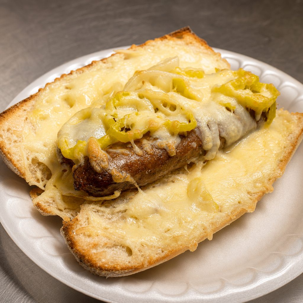 Italian Sausage & Cheese Sandwich.