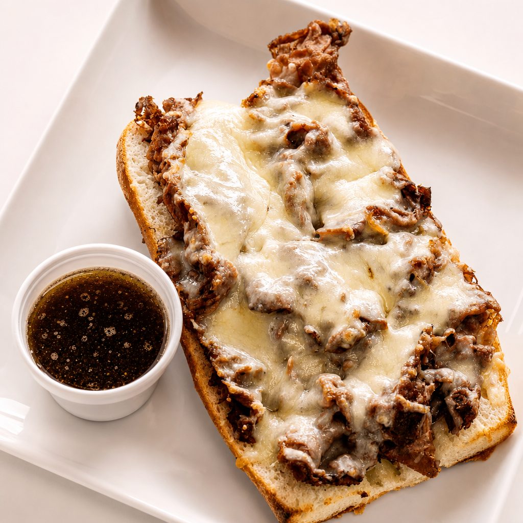 Roast Beef & Cheese Sandwich.